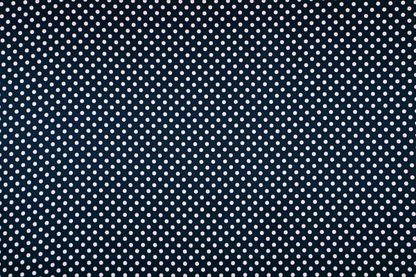 Blue, White Silk Satin Polka Dot Fabric - Raso Se Omnibus Pois 201102