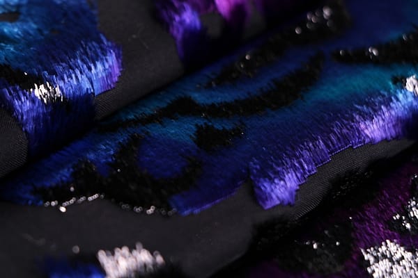 Black, Blue, Fuxia Silk, Viscose fabric for dressmaking