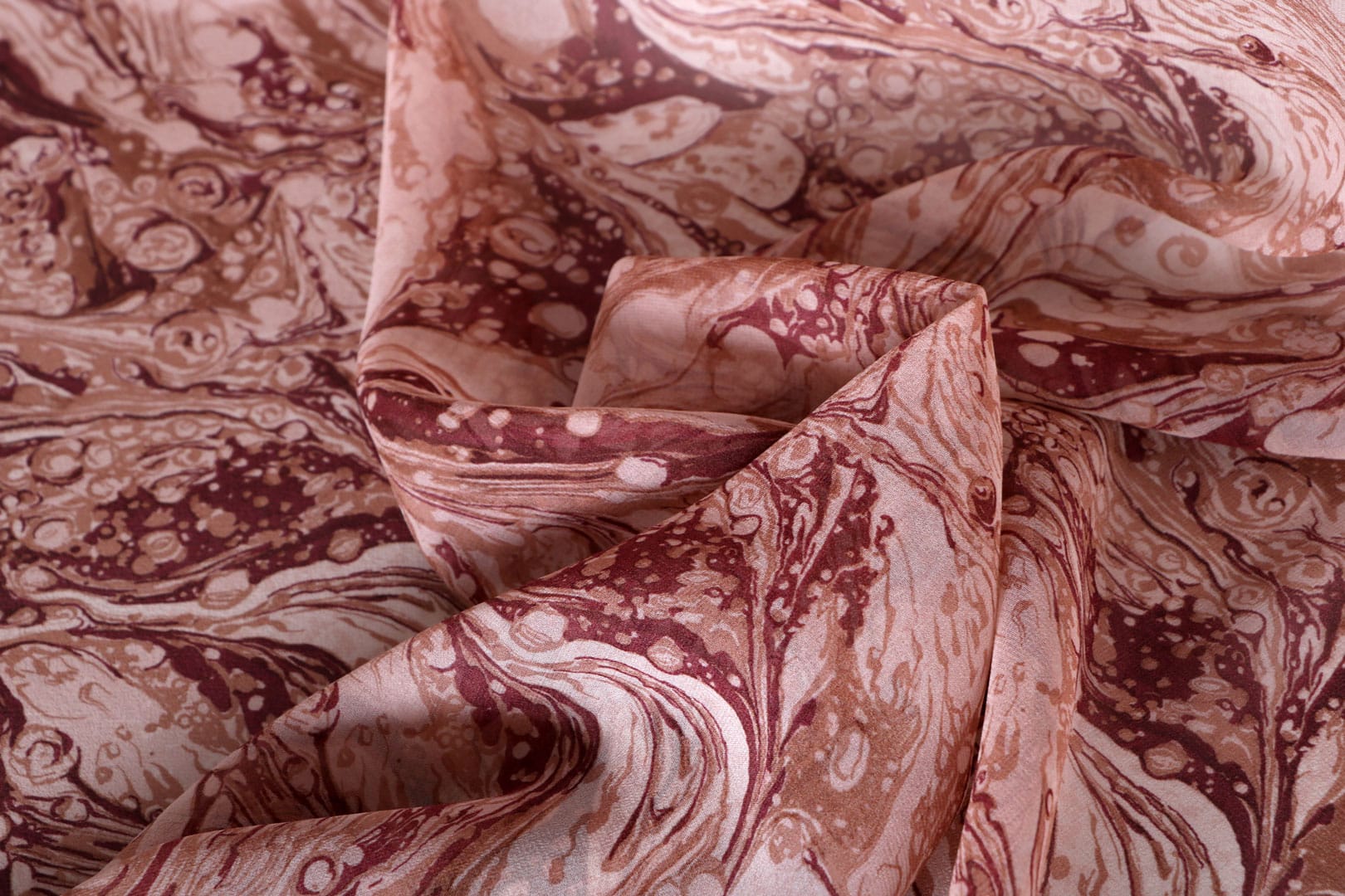 Beige Silk Georgette fabric for dressmaking