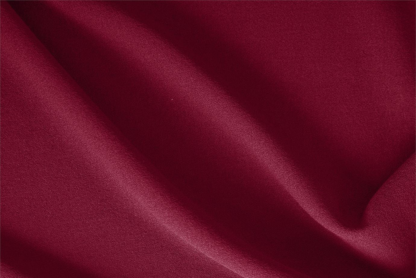 Tissu Crêpe de laine Rouge rubis en Laine pour vêtements