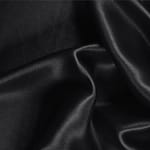 Black Silk Crêpe Back Satin fabric for dressmaking