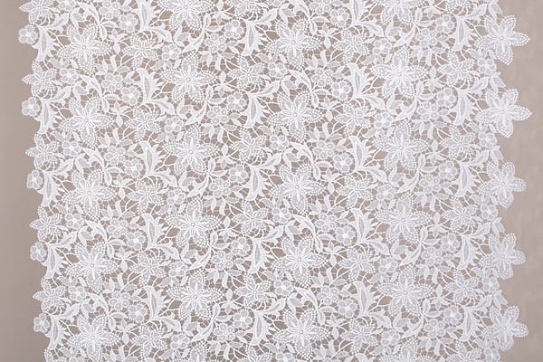 Tissu Blanc en Coton, Polyester pour vêtements