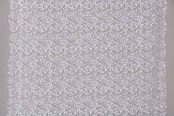 White Polyester Sequins fabric for dressmaking