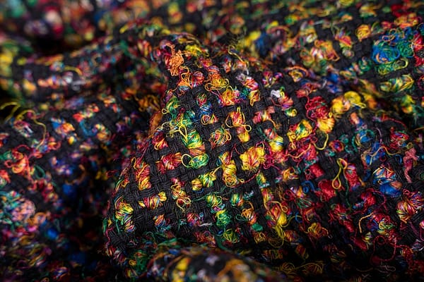 Black, Multicolor Viscose fabric for dressmaking