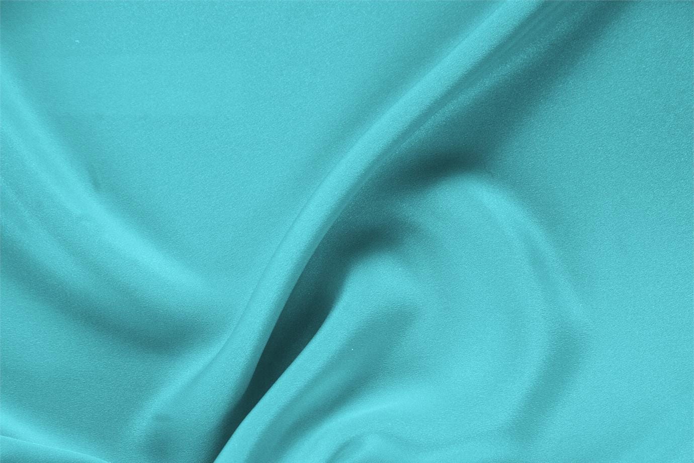 Tessuto Drap Blu Onda in Seta per abbigliamento