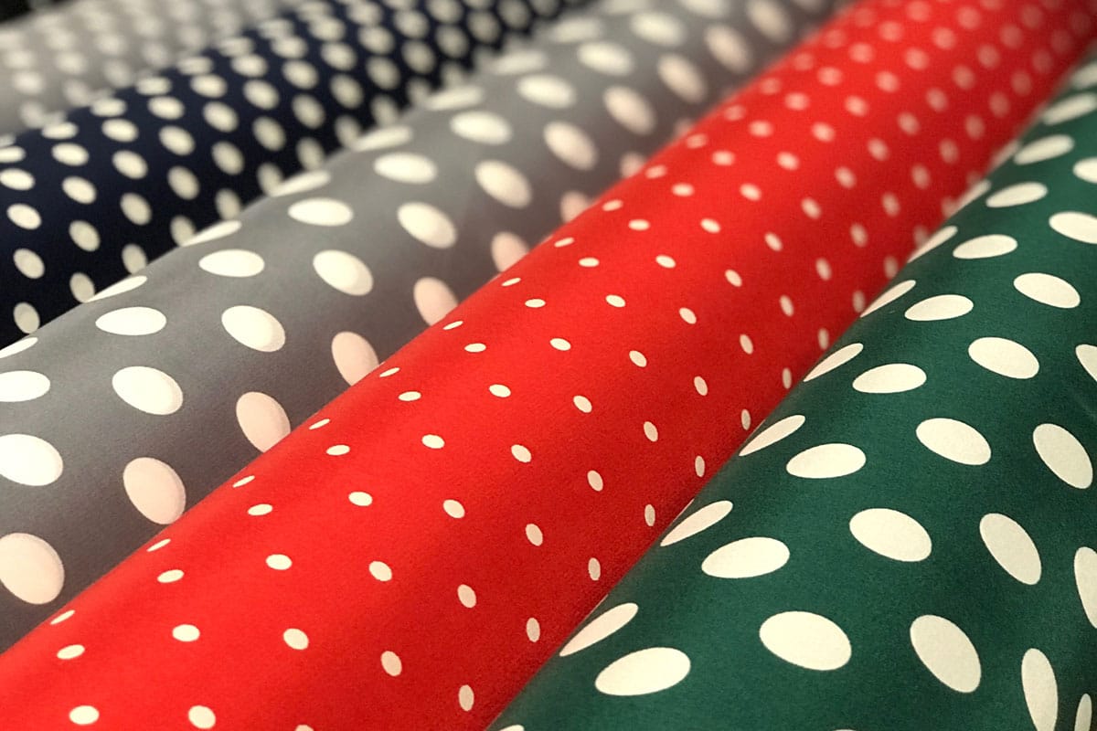 Silk polka dots fabrics for dressmaking | Tessuti a pois in seta per abbigliamento | Tissus à pois de soie pour la confection de vêtements | new tess