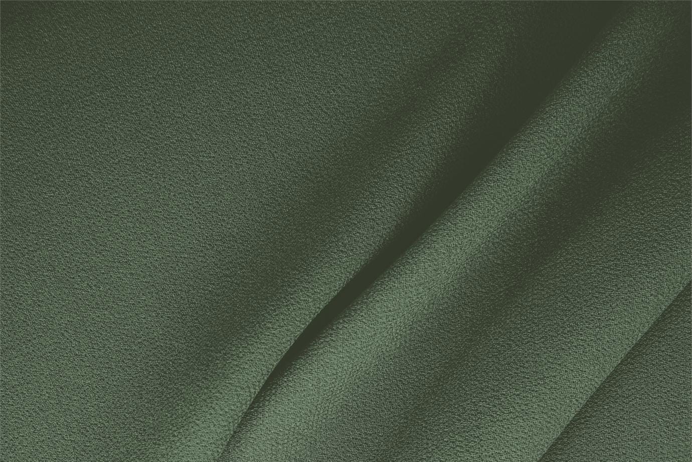 Galles Green Wool Wool Double Crêpe fabric for dressmaking