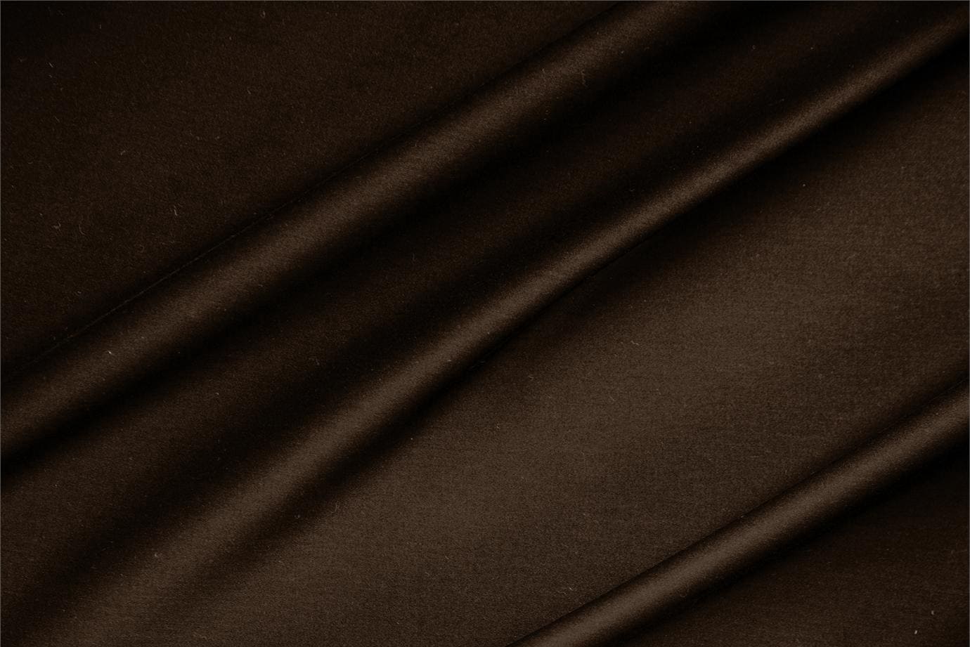 Dark Brown Cotton, Stretch Lightweight cotton sateen stretch fabric for dressmaking