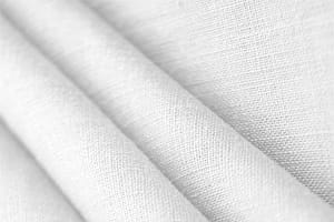 Tessuto Tela Lino Bianco Ottico per abbigliamento
