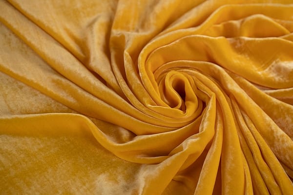 Yellow silk and viscose velvet for dressmaking | new tess