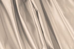 Tessuto Duchesse Beige Sabbia in Seta per abbigliamento