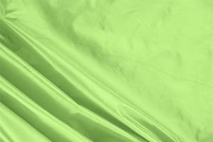 Tessuto Taffetà Verde Lime in Seta per abbigliamento