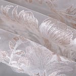 White and powder pink embroidered tulle | new tess bridal fabrics