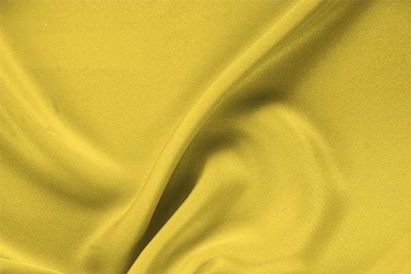 Primrose Yellow Silk Drap fabric for dressmaking