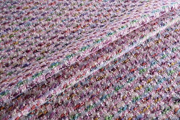 Tissu Multicolor, Rose en Coton, Laine, Polyester pour vêtements