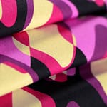Black, Fuxia Polyester, Stretch fabric for dressmaking