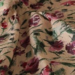 Beige, Pink Polyester, Silk fabric for dressmaking