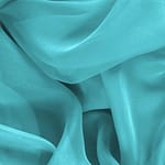 Wave Blue Silk Chiffon fabric for dressmaking