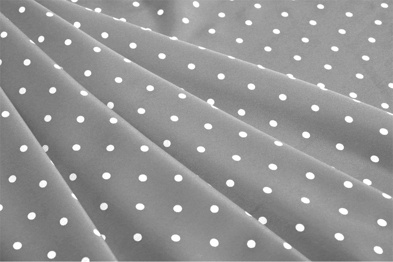 Gris blanc polka dot spot coton imprimé dress-making crafts tissu matériau Gris blanc polka dot spot coton imprimé dress-making crafts tissu matériau