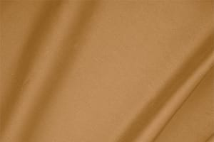 Tessuto Raso di Cotone Stretch Arancione Zafferano in Cotone, Stretch per abbigliamento