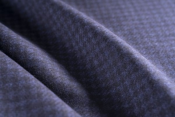 Black, Blue Wool fabric for dressmaking