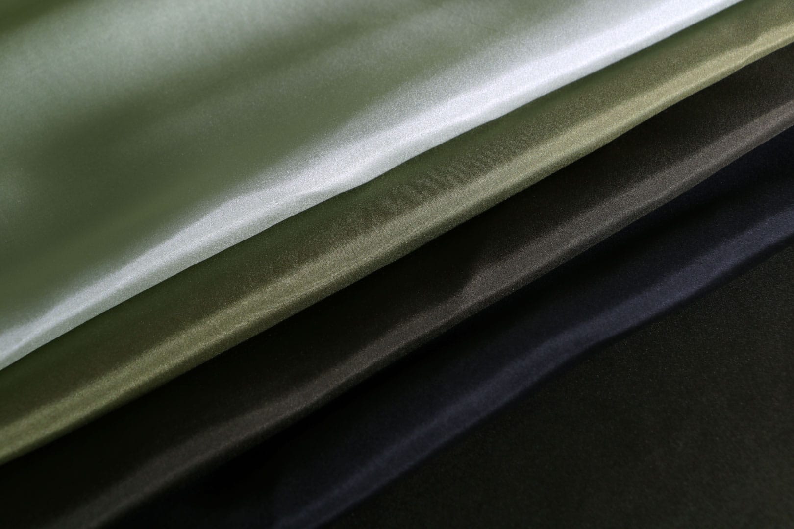 Green Silk Habutai fabric for dressmaking