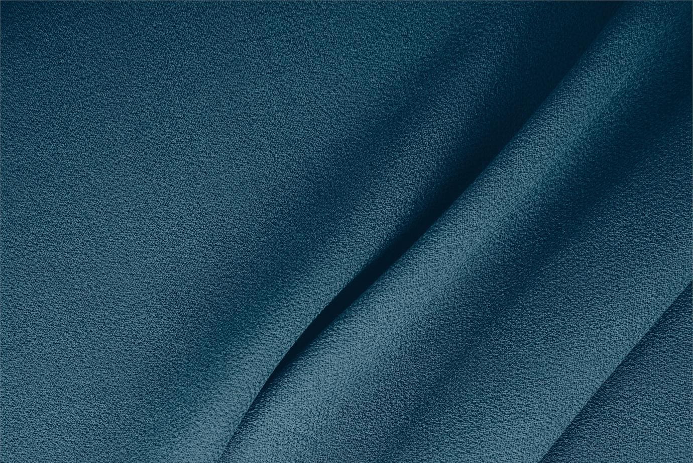 Tissu Double crêpe de laine Bleu frelon en Laine pour vêtements
