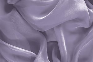 Pewter Silver Silk Chiffon fabric for dressmaking