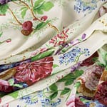 Beige, Pink Silk Crêpe de Chine fabric for dressmaking