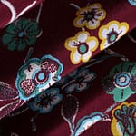 Tessuto Crêpe de Chine Multicolore, Rosso in Seta per abbigliamento