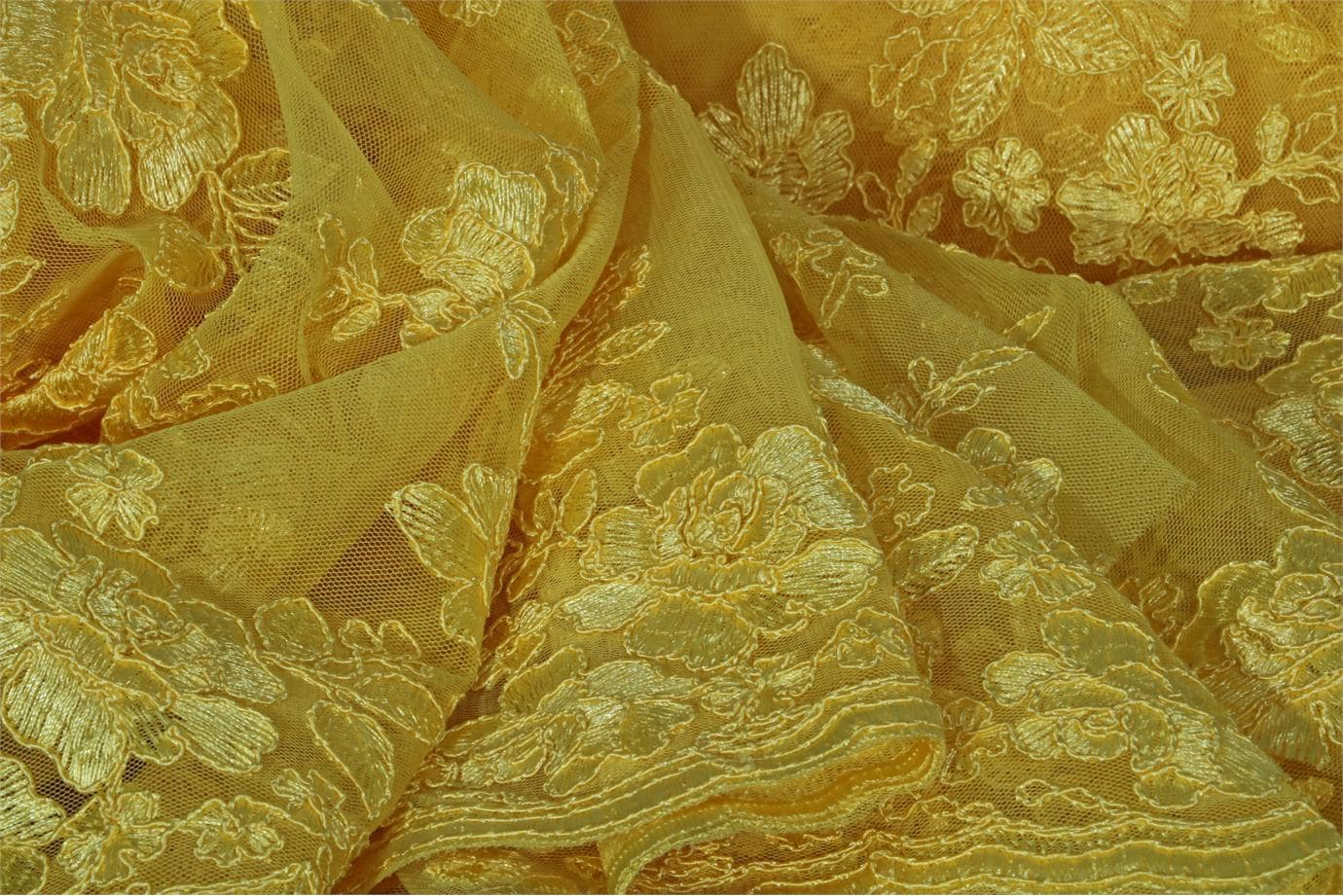 Yellow Polyester fabric for dressmaking
