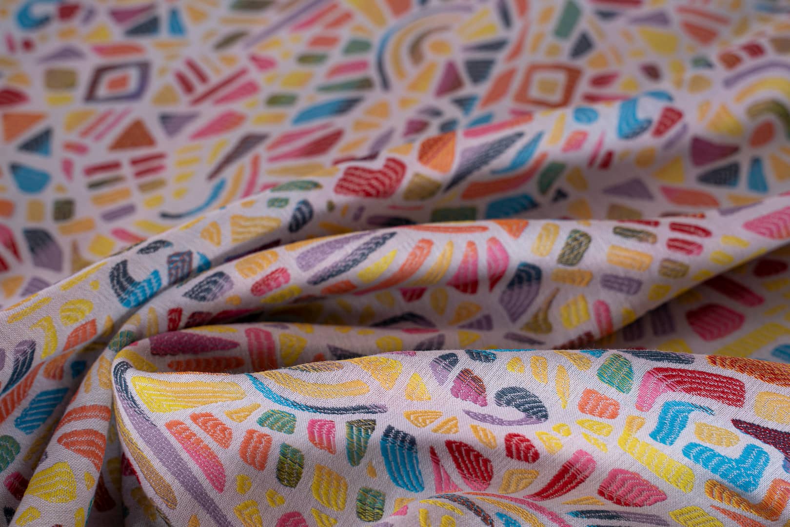 Multicolor Cotton, Polyester, Stretch fabric for dressmaking