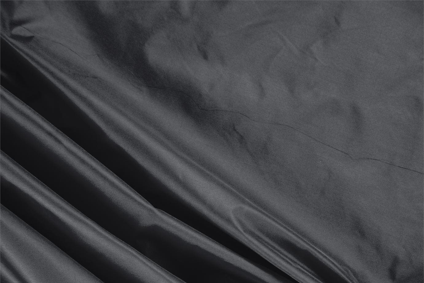 Anthracite Gray Silk Taffeta fabric for dressmaking