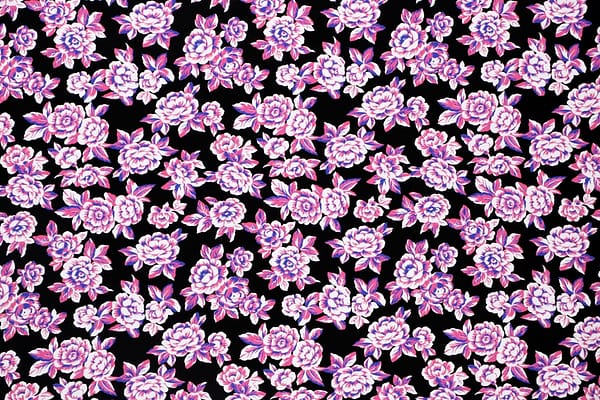 Black, Pink Polyester, Stretch fabric for dressmaking