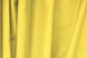 Tissu Piquet Stretch Jaune citron en Coton, Stretch pour vêtements