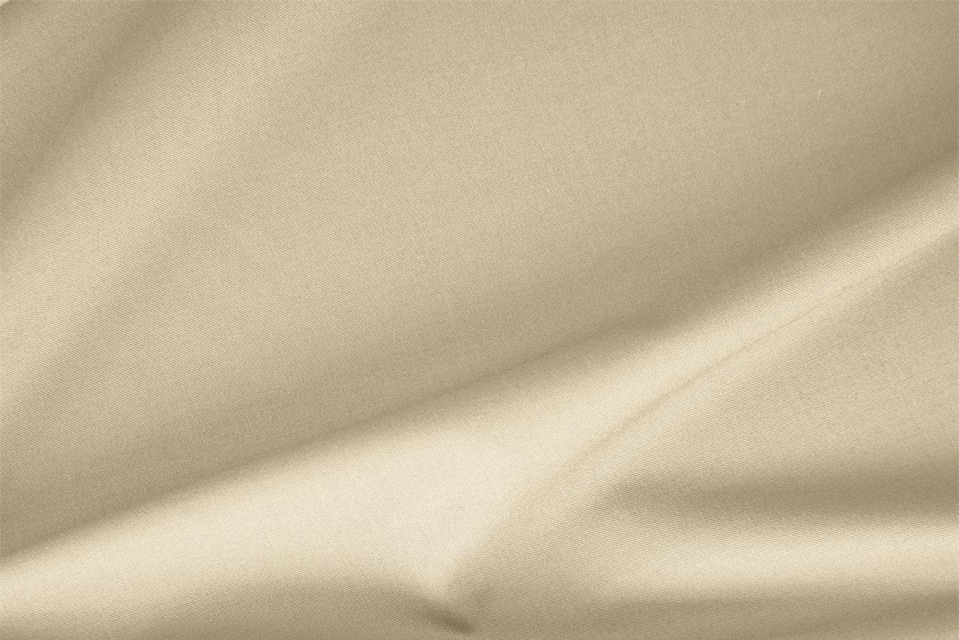 Tessuto Gabardine Stretch Bianco Latte in Lana, Poliestere, Stretch per abbigliamento