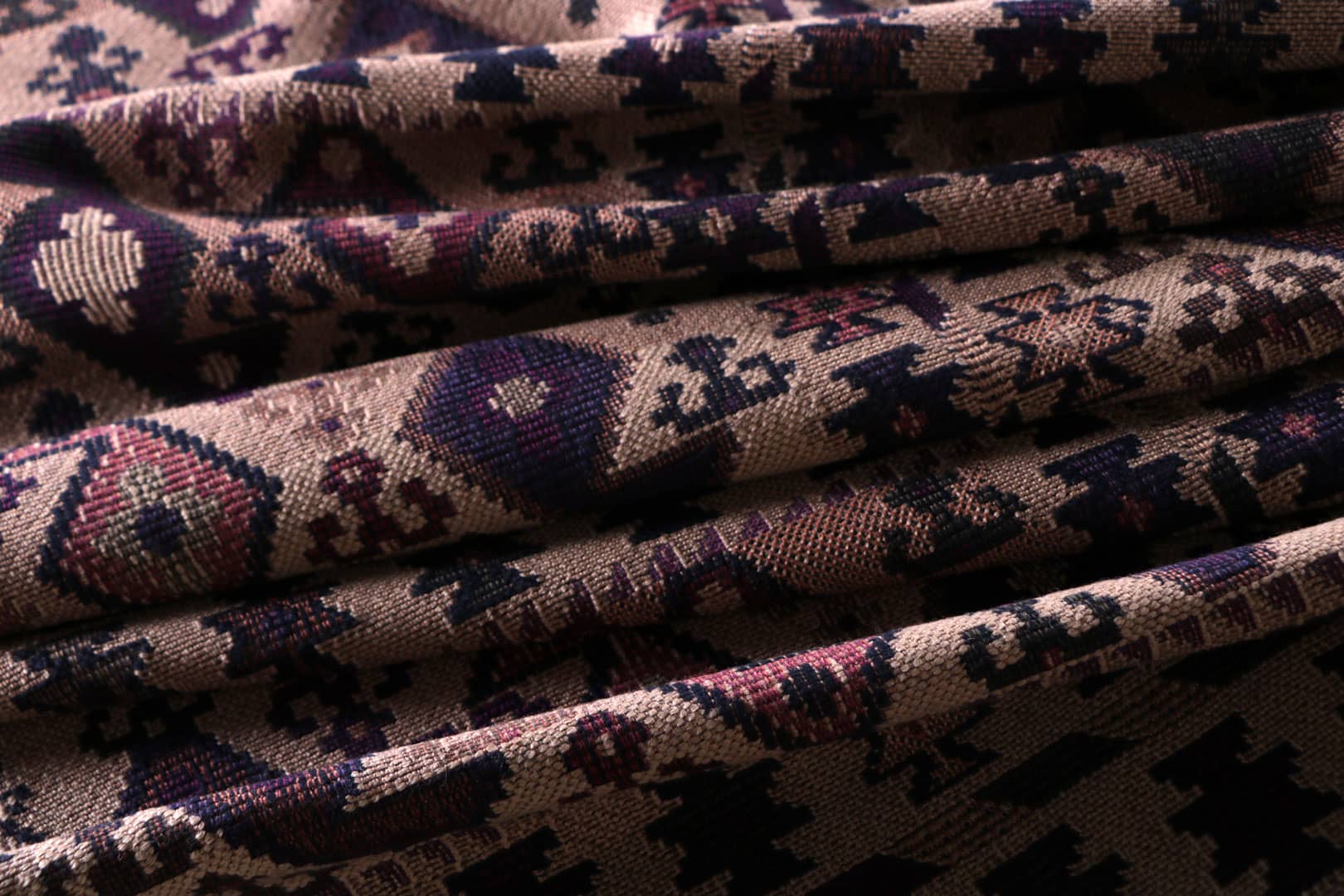 Beige, Brown Wool fabric for dressmaking