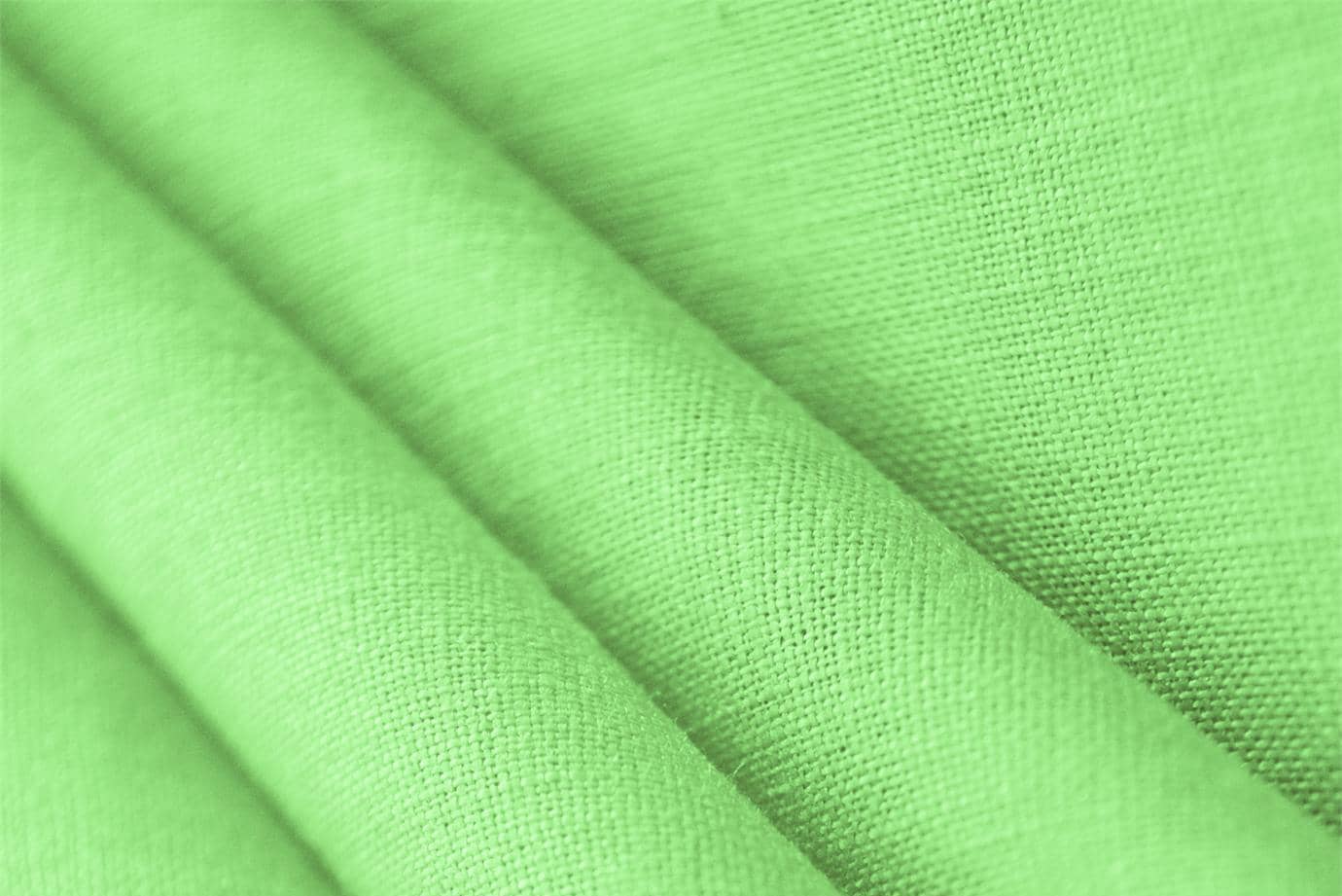 Tissu Toile de lin Vert lymphe en Lin pour vêtements