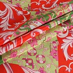 Green, Multicolor, Red Silk Crêpe de Chine fabric for dressmaking