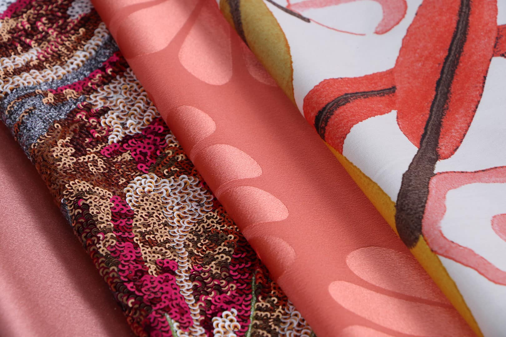 Tessuti pastello Rosa Corallo per abbigliamento e moda | new tess