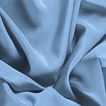 Tessuto Crêpe de Chine Blu Fiordalisio in Seta per abbigliamento