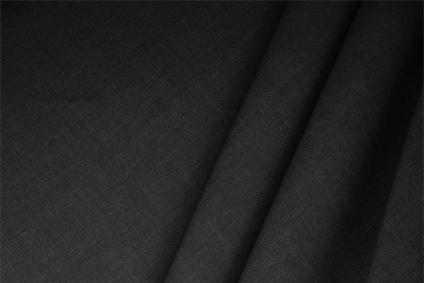 Tissu lin mélangé noir pour vêtements