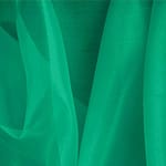 Tessuto Organza Verde Smeraldo in Seta per abbigliamento