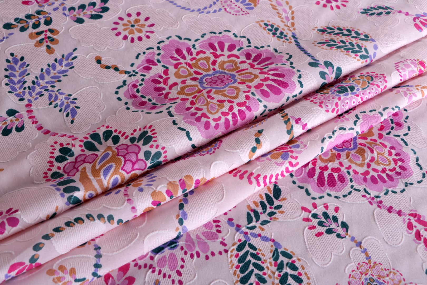 Tessuto Multicolore, Rosa in Cotone per abbigliamento