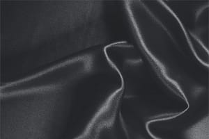 Anthracite Gray Silk Crêpe Satin fabric for dressmaking