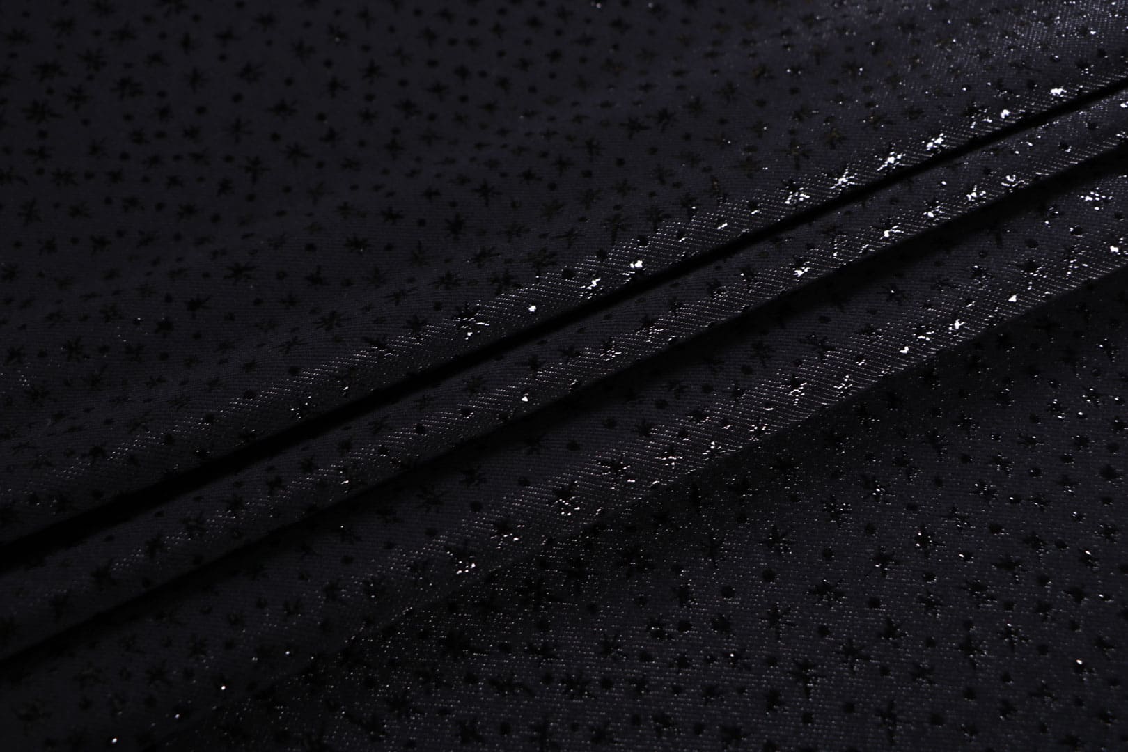 Black Polyester, Silk, Wool fabric for dressmaking