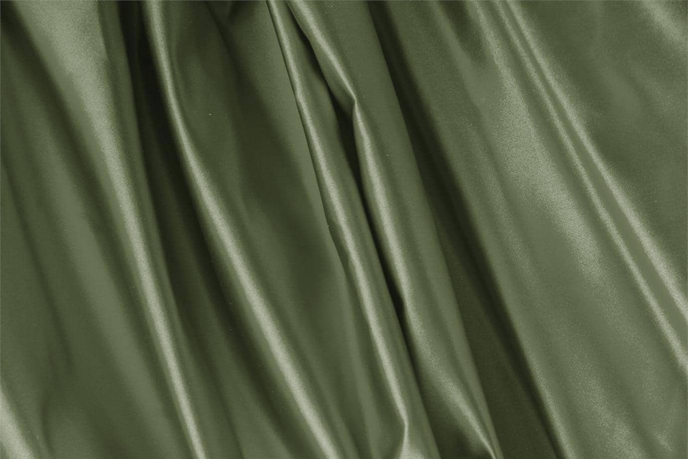 Tissu Duchesse Vert olive en Soie pour vêtements