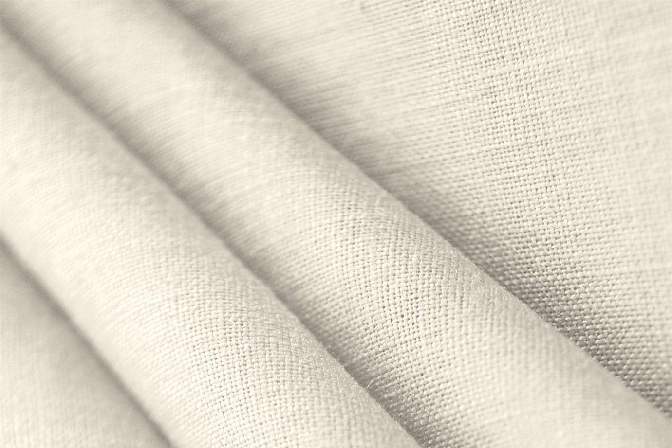 Tissu Toile de lin Blanc ivoire en Lin pour vêtements