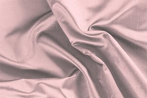Tessuto Raso Shantung Rosa Confetto in Seta per abbigliamento