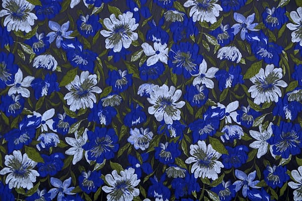 Blue, Green Polyester, Stretch fabric for dressmaking